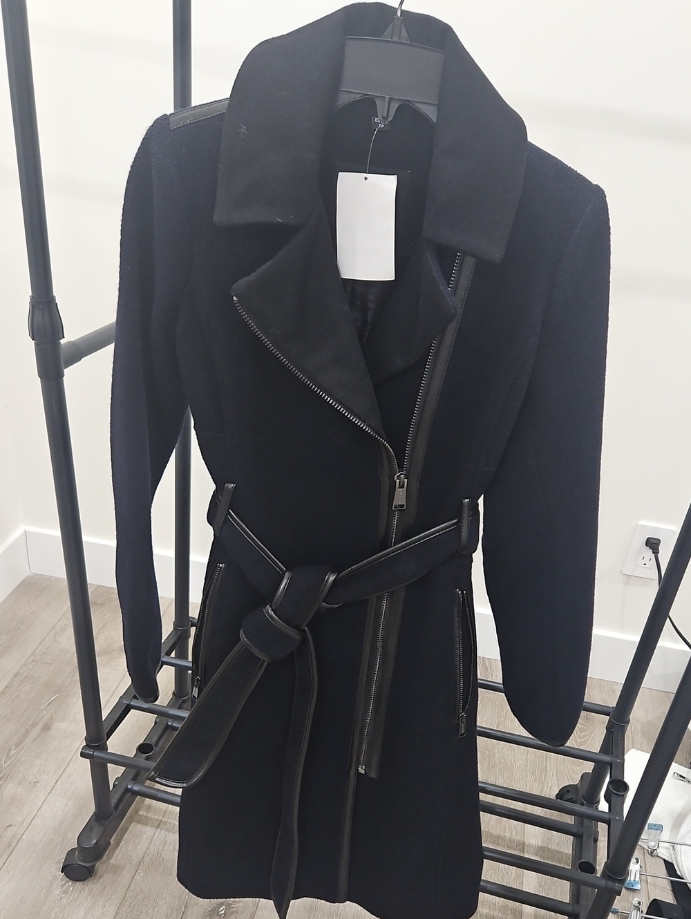 Guess Black Belted Trench Coat